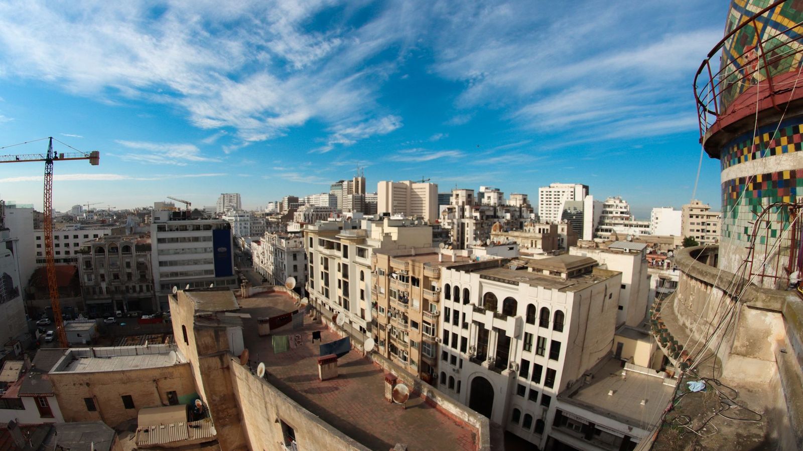 Vue aerienne d'une ville marocaine